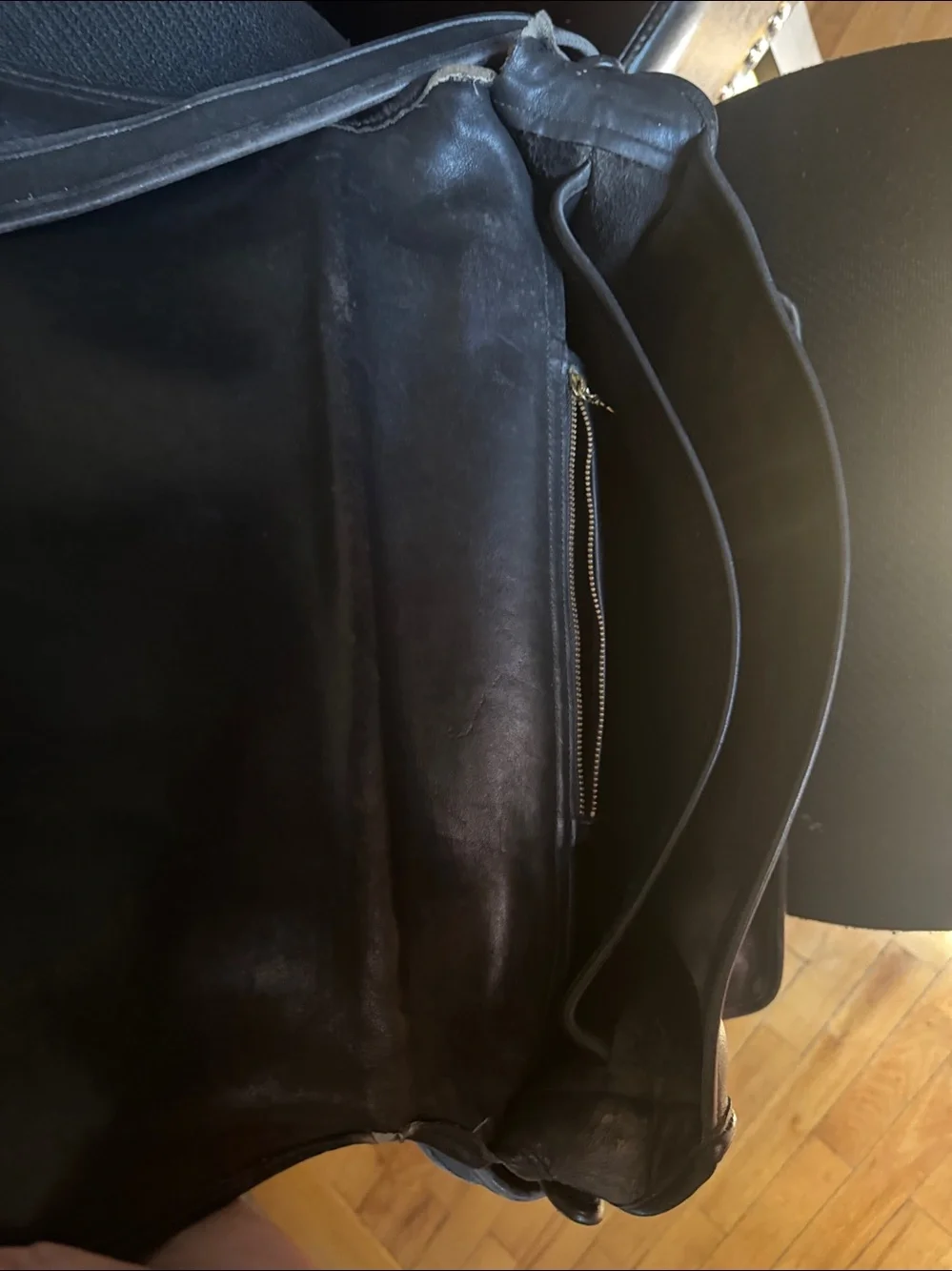 Coach Vintage Men's Dark Brown Leather Messenger Bag with Shoulder Strap